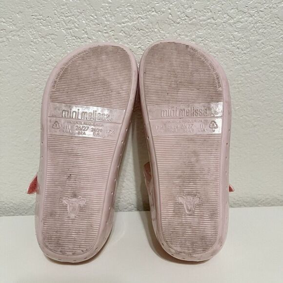 Mini Melissa Furadinha Perforated Pink Flower Sandals Toddler Girls Size 11 - Picture 11 of 12